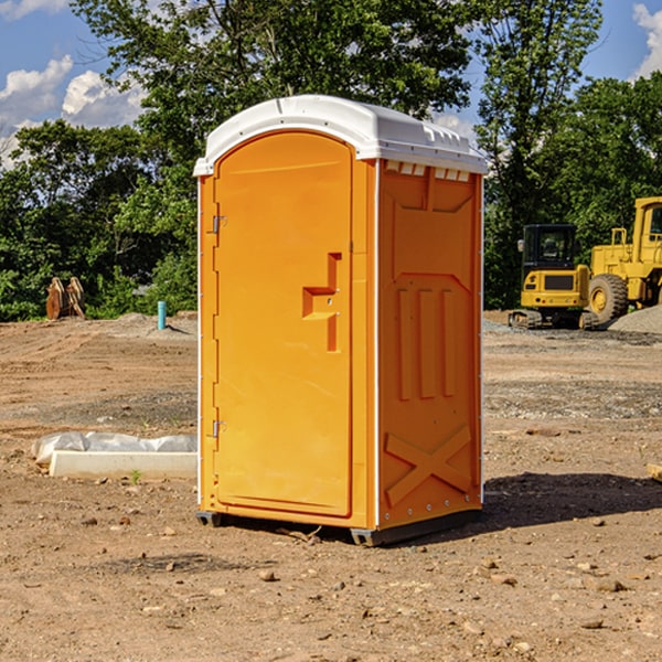 how often are the portable restrooms cleaned and serviced during a rental period in Youngsville